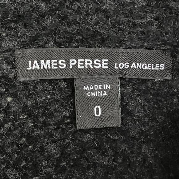 JAMES PERSE Blanket Coat in Charcoal Gray  Merino Wool Yak Hair  SZ XS - Picture 9 of 12